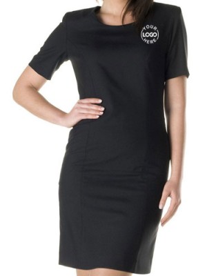 blue receptionist uniform